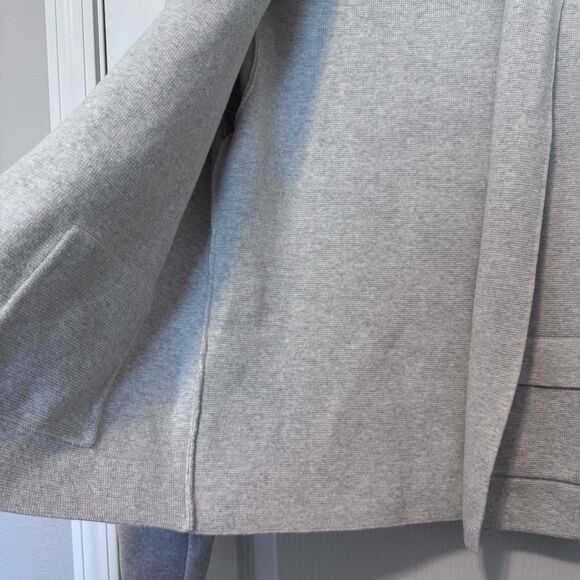 Banana Republic Milano Stitch Grey Cropped Open Front Sweater Blazer Size Small - Picture 9 of 11